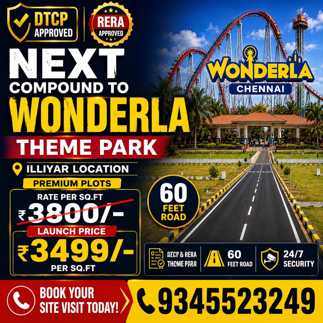 Premium Residential Layout *Wonder Grand* @ OMR-Next to *WONDERLA THEME PARK*