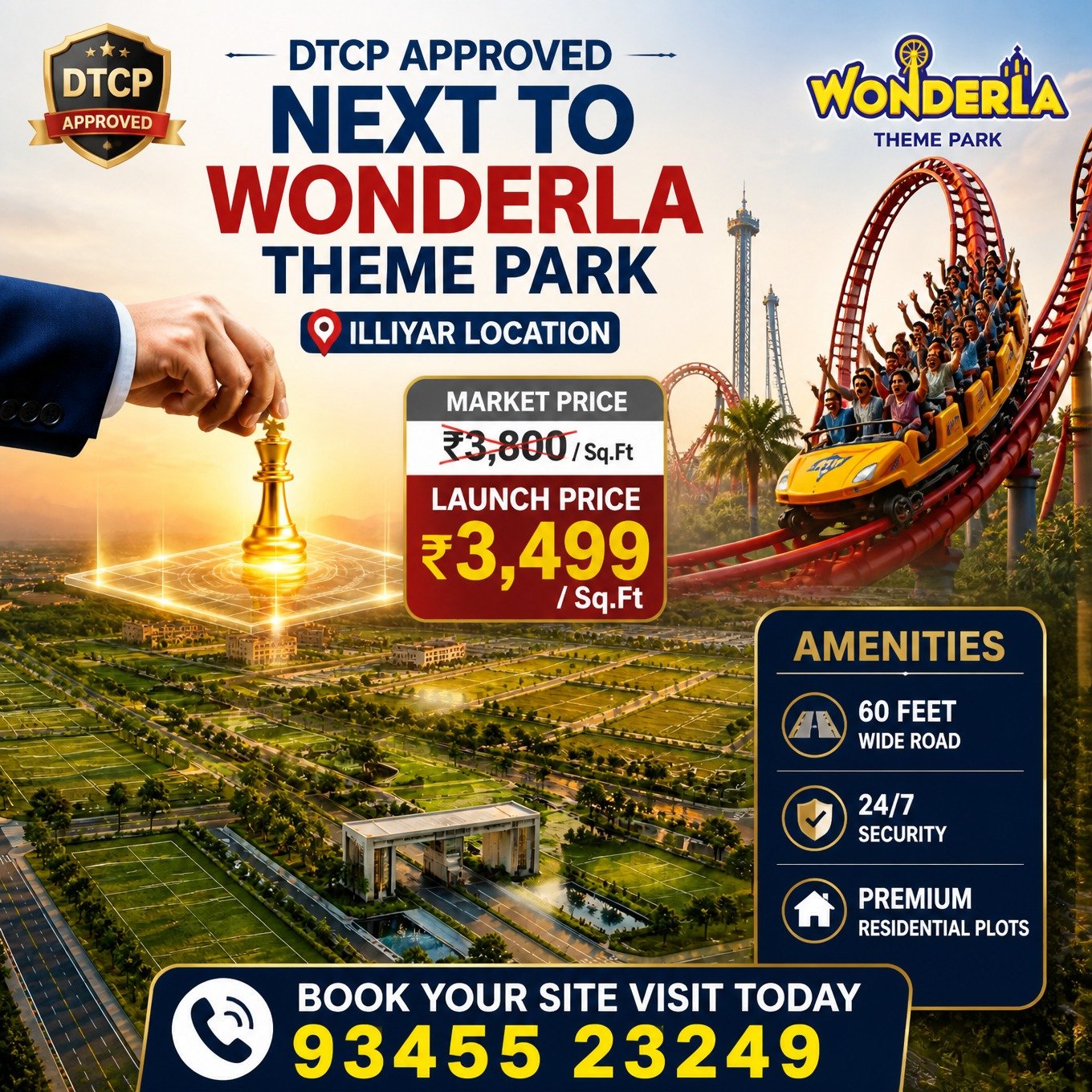 Premium Residential Layout *Wonder Grand* @ OMR-Next to *WONDERLA THEME PARK*